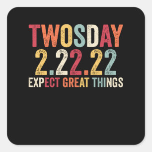 Sticker Carré Jeudi mardi 22 février 2022 2-22-22