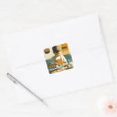 Sticker Carré Jeune garçon pâtissier (Enveloppe)