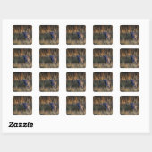 Sticker Carré Jeune léopard Panthera Pardus (Feuille)