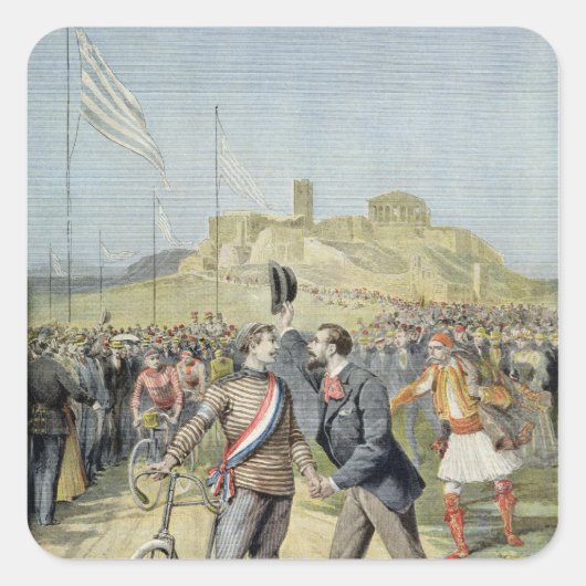 Sticker Carré Jeux olympiques à Athènes (Devant)