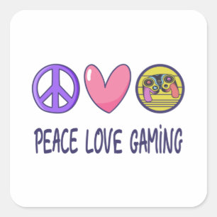 Sticker Carré Jeux Paix Amour
