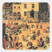 Sticker Carré Jeux pour enfants, peinture artistique, (Devant)
