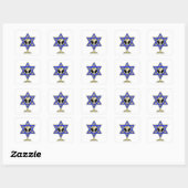 Sticker Carré Jewish Star (Feuille)