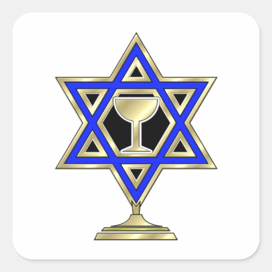 Sticker Carré Jewish Star (Devant)