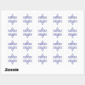 Sticker Carré Jewish Star (Feuille)