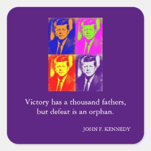 Sticker Carré JFK John F. Kennedy Cite Victory