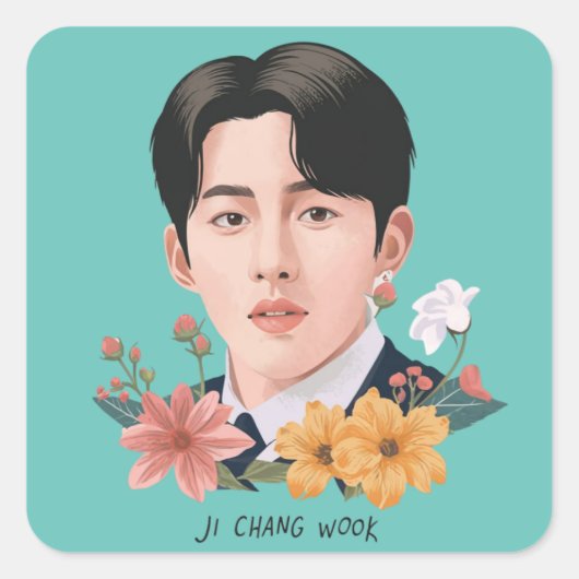 Sticker Carré Ji Chang Wook (Devant)