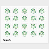 Sticker Carré Jim Nom Clover Boho Rainbow (Feuille)