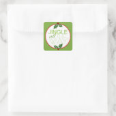 Sticker Carré Jingle All Way Noël (Sac)