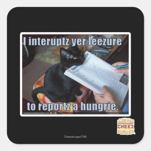 Sticker Carré J'interpelle yer Leezure (Devant)