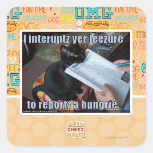 Sticker Carré J'interpelle yer Leezure