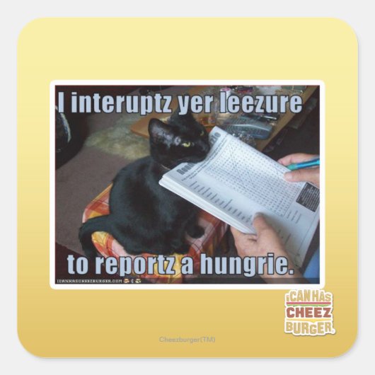 Sticker Carré J'interpelle yer Leezure (Devant)