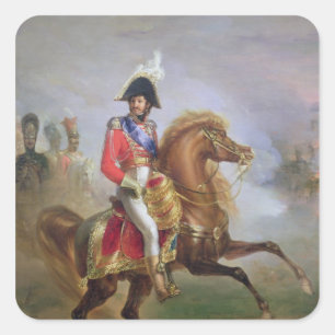 Sticker Carré Joachim Murat à cheval, 1814-15