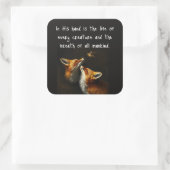 Sticker Carré Job 12:10 Écriture Vie de chaque créature (Sac)