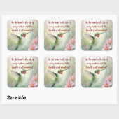 Sticker Carré Job 12:10 Écriture Vie de chaque créature (Feuille)