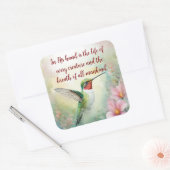 Sticker Carré Job 12:10 Écriture Vie de chaque créature (Enveloppe)