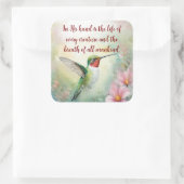 Sticker Carré Job 12:10 Écriture Vie de chaque créature (Sac)