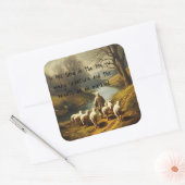 Sticker Carré Job 12:10 Écriture Vie de chaque créature (Enveloppe)