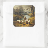 Sticker Carré Job 12:10 Écriture Vie de chaque créature (Sac)