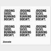 Sticker Carré Jogging Sucks. Courir ne marche pas. (Feuille)