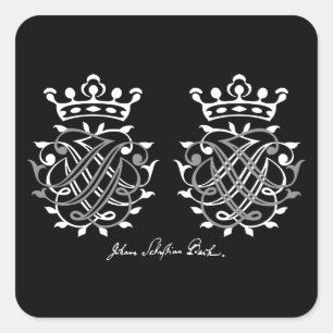 Sticker Carré Johann Sebastian Bach Siegel