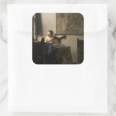 Sticker Carré Johannes Vermeer - Jeune femme avec un trait (Sac)