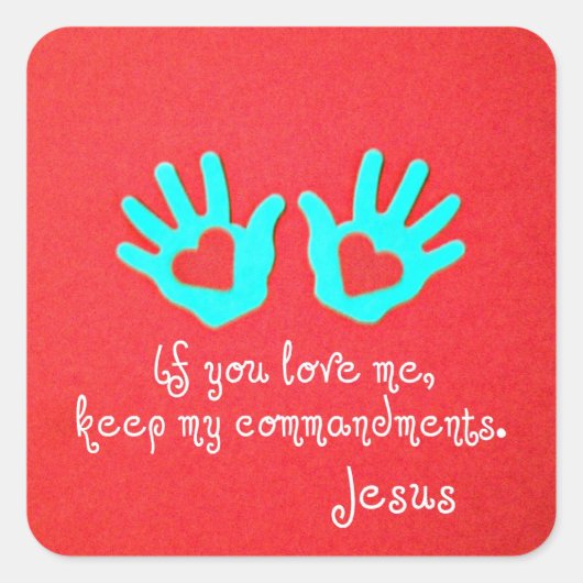 Sticker Carré John 14:15 (Devant)