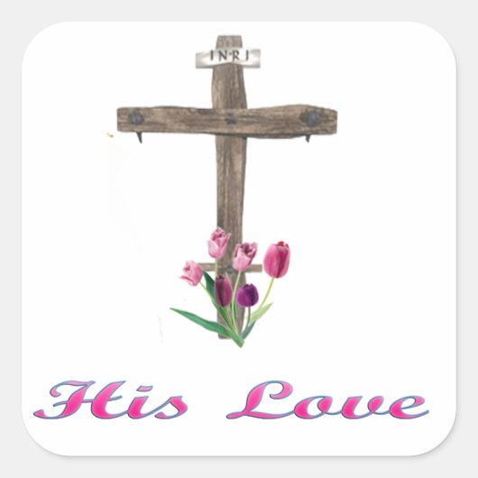 Sticker Carré john 3:16 (Devant)