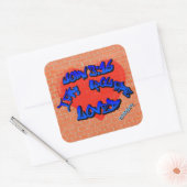 Sticker Carré John 3:16 Graffiti (Enveloppe)