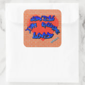 Sticker Carré John 3:16 Graffiti (Sac)