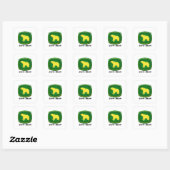 Sticker Carré John Bear (Feuille)