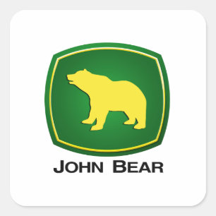 Sticker Carré John Bear