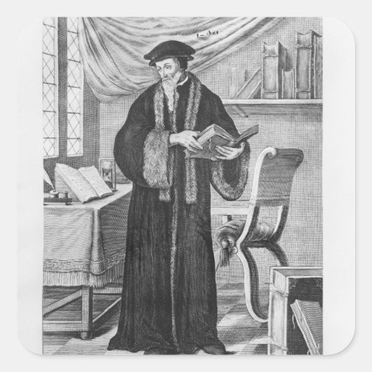 Sticker Carré John Calvin (Devant)