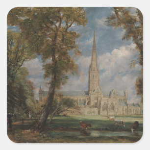 Sticker Carré John Constable Cathédrale de Salisbury de Bish