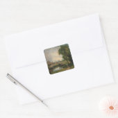 Sticker Carré John Constable | Dedham Lock and Mill, 1820 (Enveloppe)