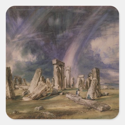 Sticker Carré John Constable | Stonehenge, 1835 (Devant)