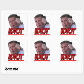 Sticker Carré John Kasich - Gouverneur Idiot de l'Ohio (Feuille)