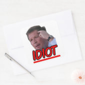 Sticker Carré John Kasich - Gouverneur Idiot de l'Ohio (Enveloppe)