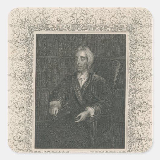 Sticker Carré John Locke (Devant)