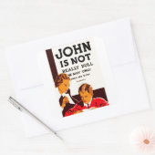 Sticker Carré John n'est pas vraiment nul (Enveloppe)