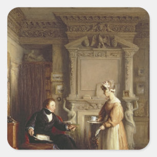 Sticker Carré John Sheepshanks et sa servante