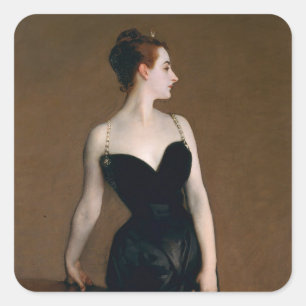 Sticker Carré John Singer Sargent Madame X Classic Portrait