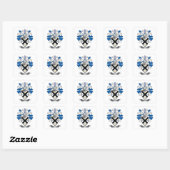 Sticker Carré Johnston Family Crest Coat of Arms (Feuille)