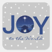Sticker Carré Joie à la nativité mondiale (Devant)