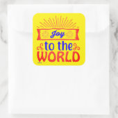Sticker Carré JOIE AU MONDE inspiré et motivationnel (Sac)