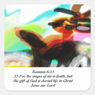Sticker Carré joie d'amour de jésus