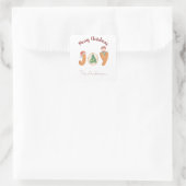 Sticker Carré joie de Noël blanc (Sac)