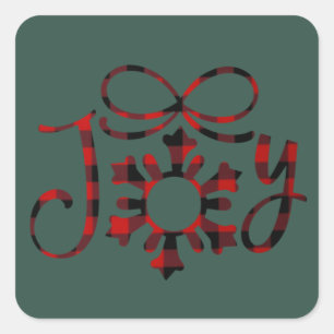 Sticker Carré Joie Noël Joie au monde Joyeux Noël joyeux
