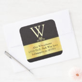 Sticker Carré Joints Monogram Gold et enveloppe noire (Enveloppe)