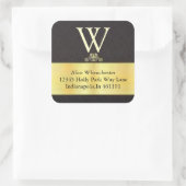 Sticker Carré Joints Monogram Gold et enveloppe noire (Sac)